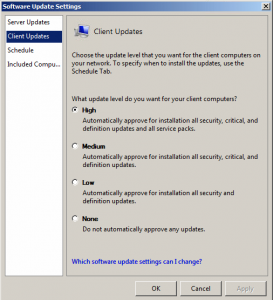 Most updates can be auto approved using an option in the SBS Console